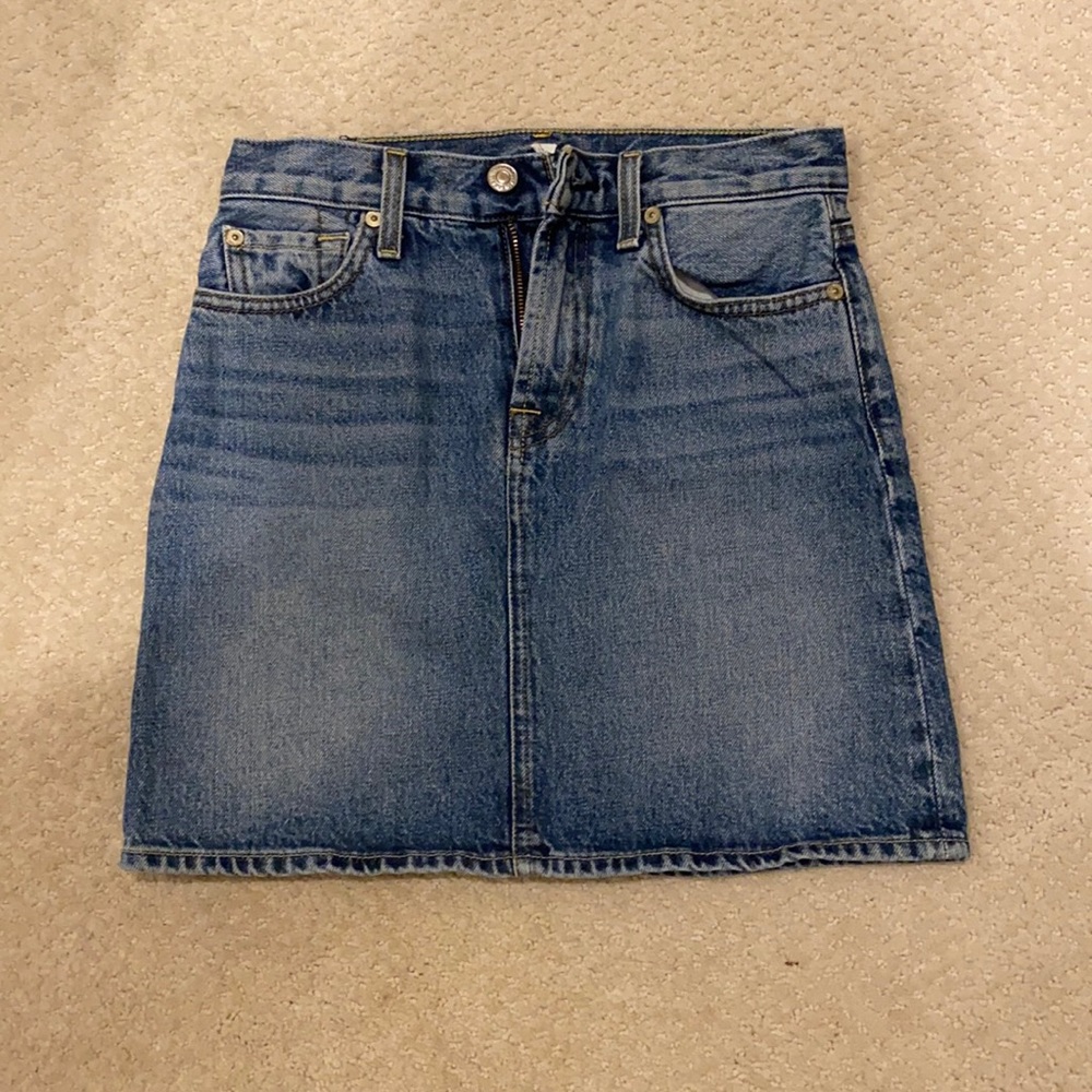 7 for all mankind denim skirt
